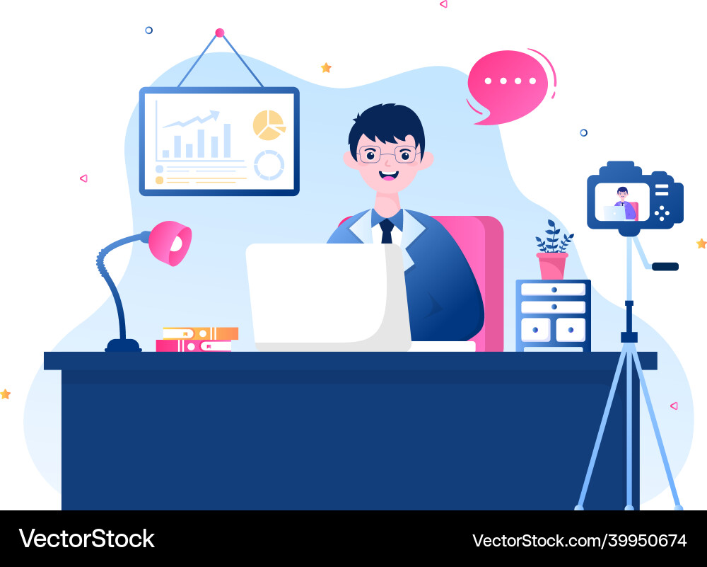 Video tutorials background watching Vector Image