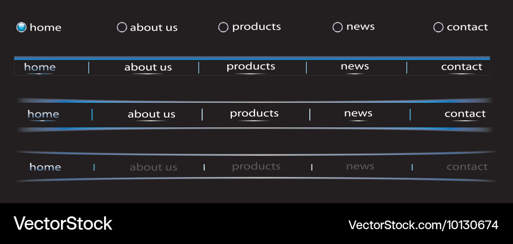 Web navigation templates vector image