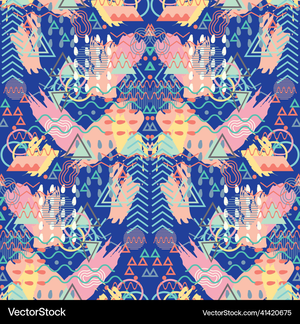 Abstract memphis style seamless pattern Abstract memphis style seamless pattern vector image