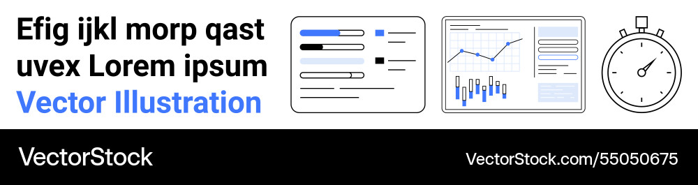 Business analytics and performance review data Business analytics and performance review data vector image