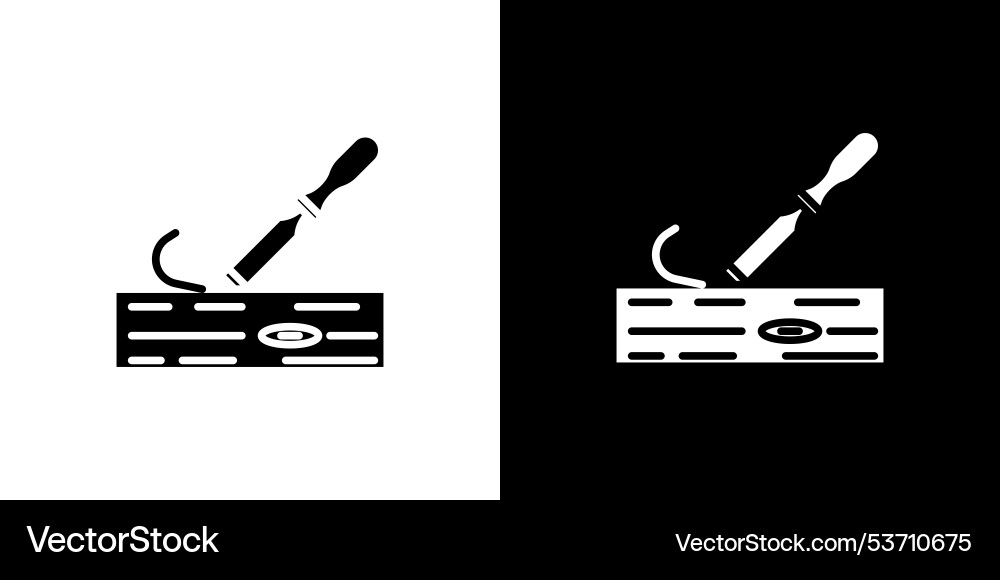 Chisel icon art design Vector Image