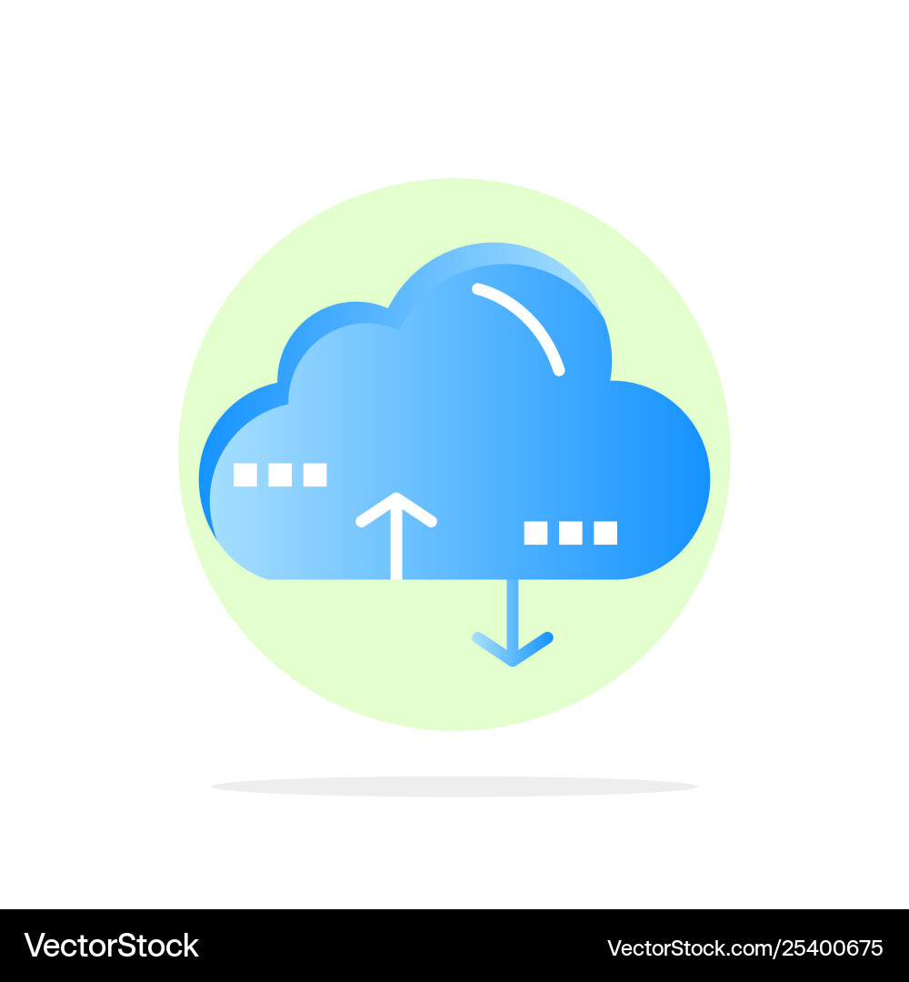 Cloud computing link data abstract circle Vector Image