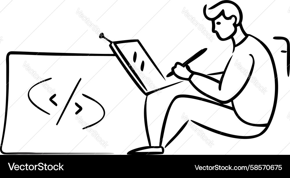 Code Developer Icon Vector Image