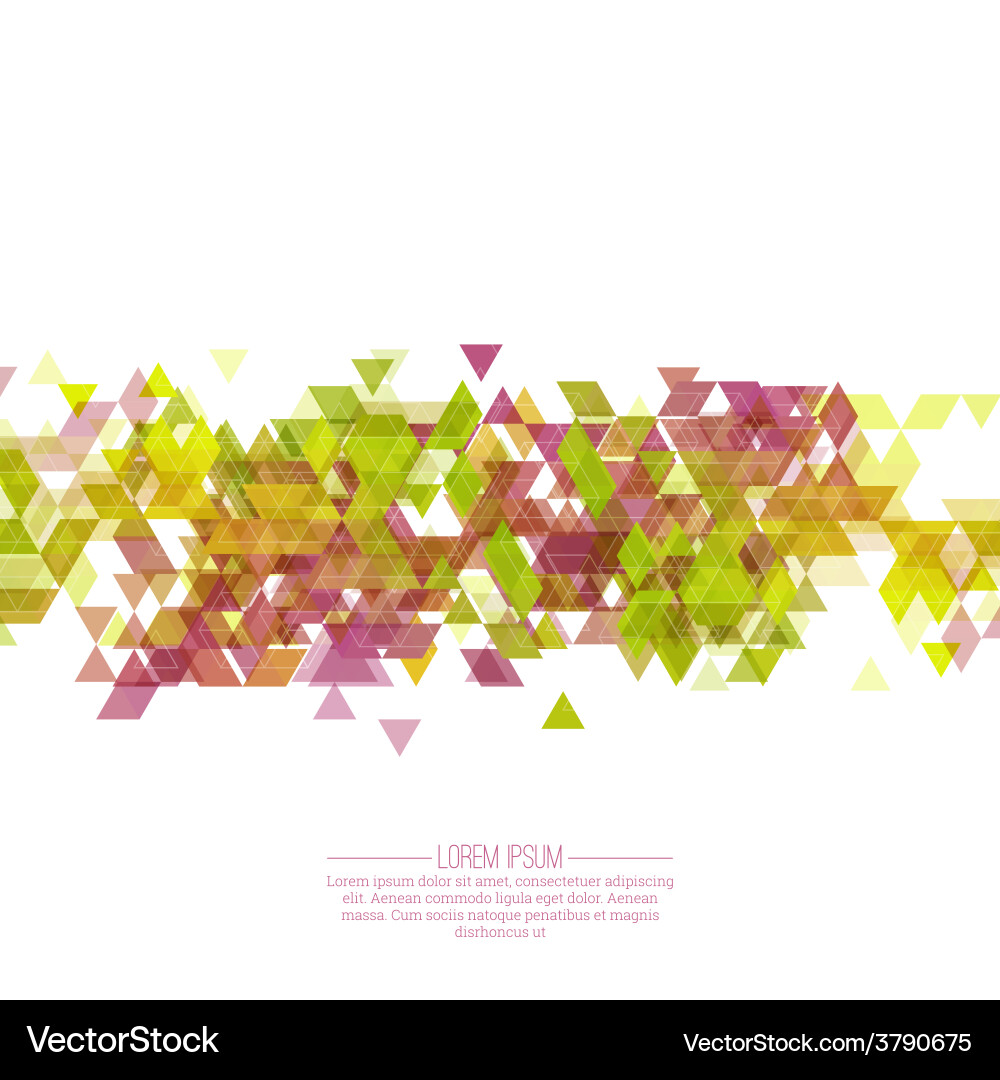 Creative abstract triangle pattern vector image
