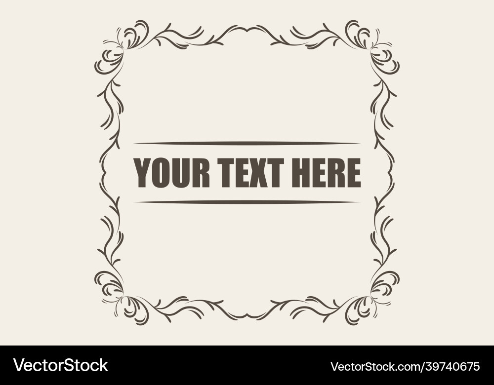 Frame calligraphic design elements Frame calligraphic design elements vector image