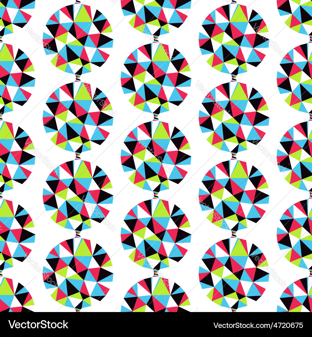 Geometric seamless pattern with gems Vector Image
