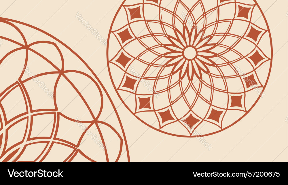 Intricate mandala with geometric patterns design vector image