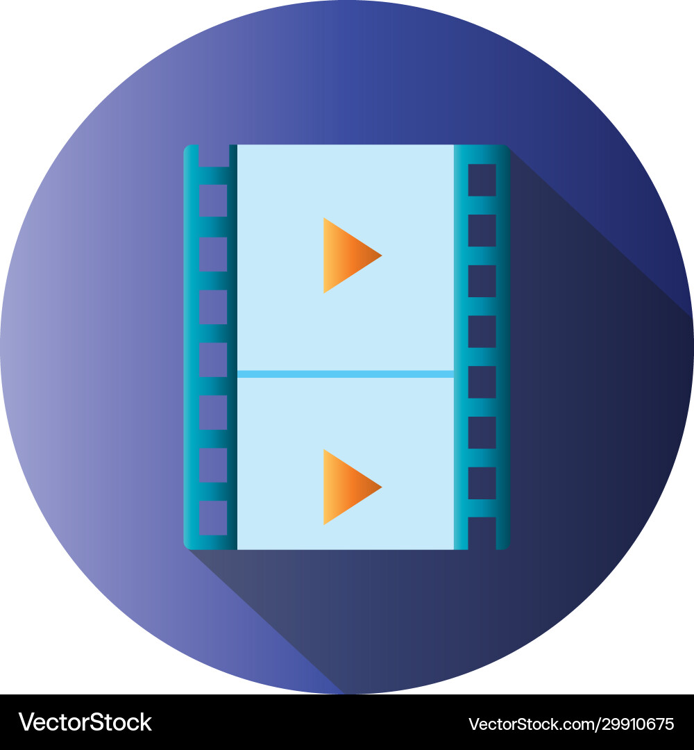 Isolated movie strip block gradient style icon Vector Image