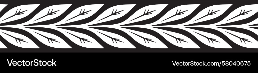 Leaf Border Pattern Vector Image