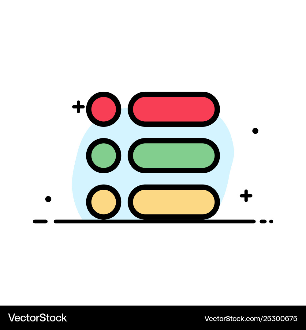List task text write business flat line filled vector image