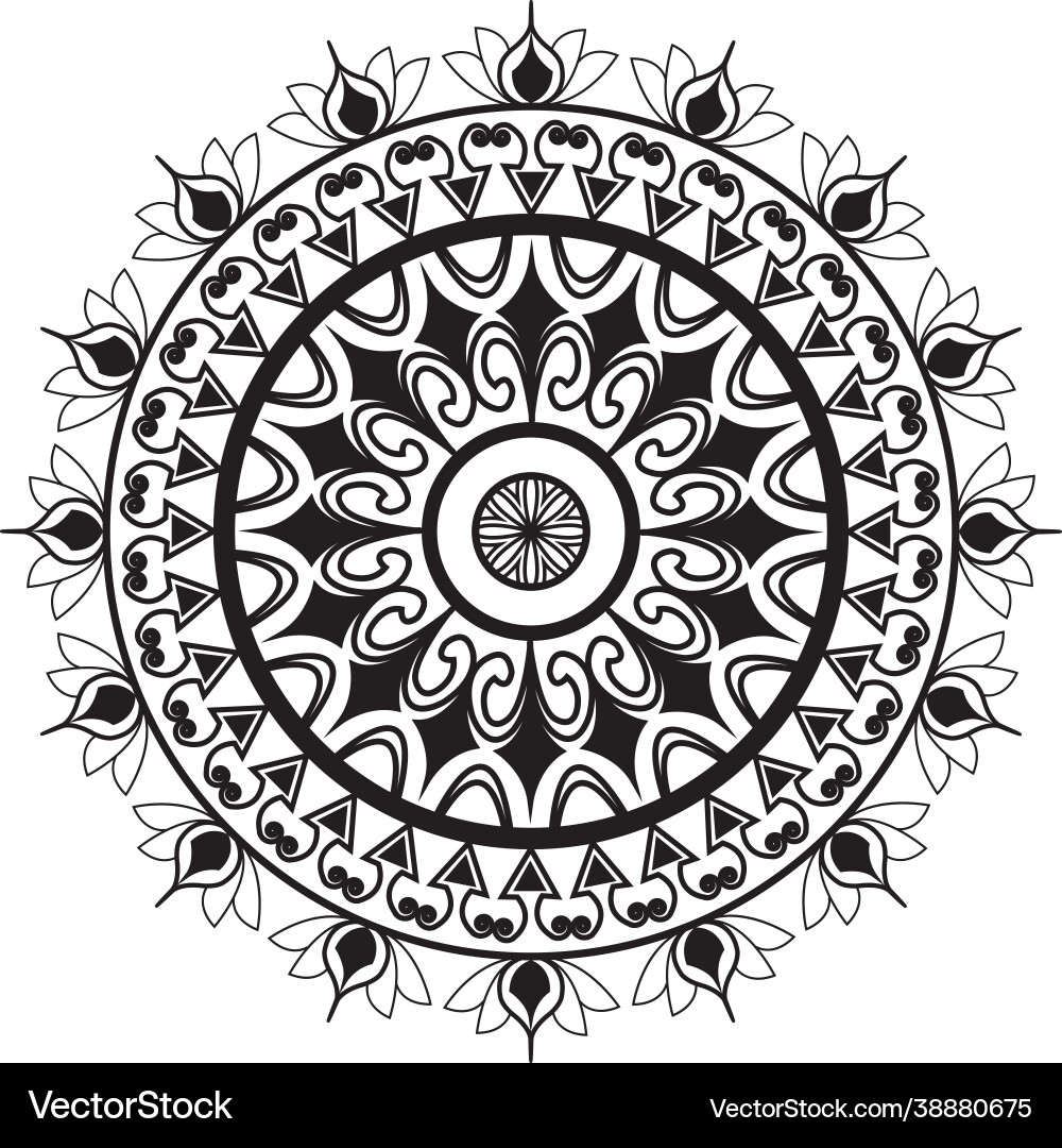 Mandala round pattern Vector Image