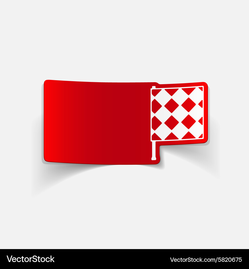 Realistic design element linesman flag Vector Image