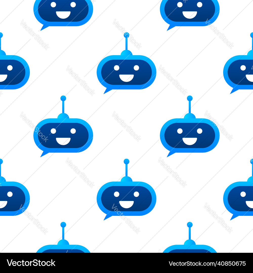 Robot icon pattern bot sign design chatbot Robot icon pattern bot sign design chatbot vector image