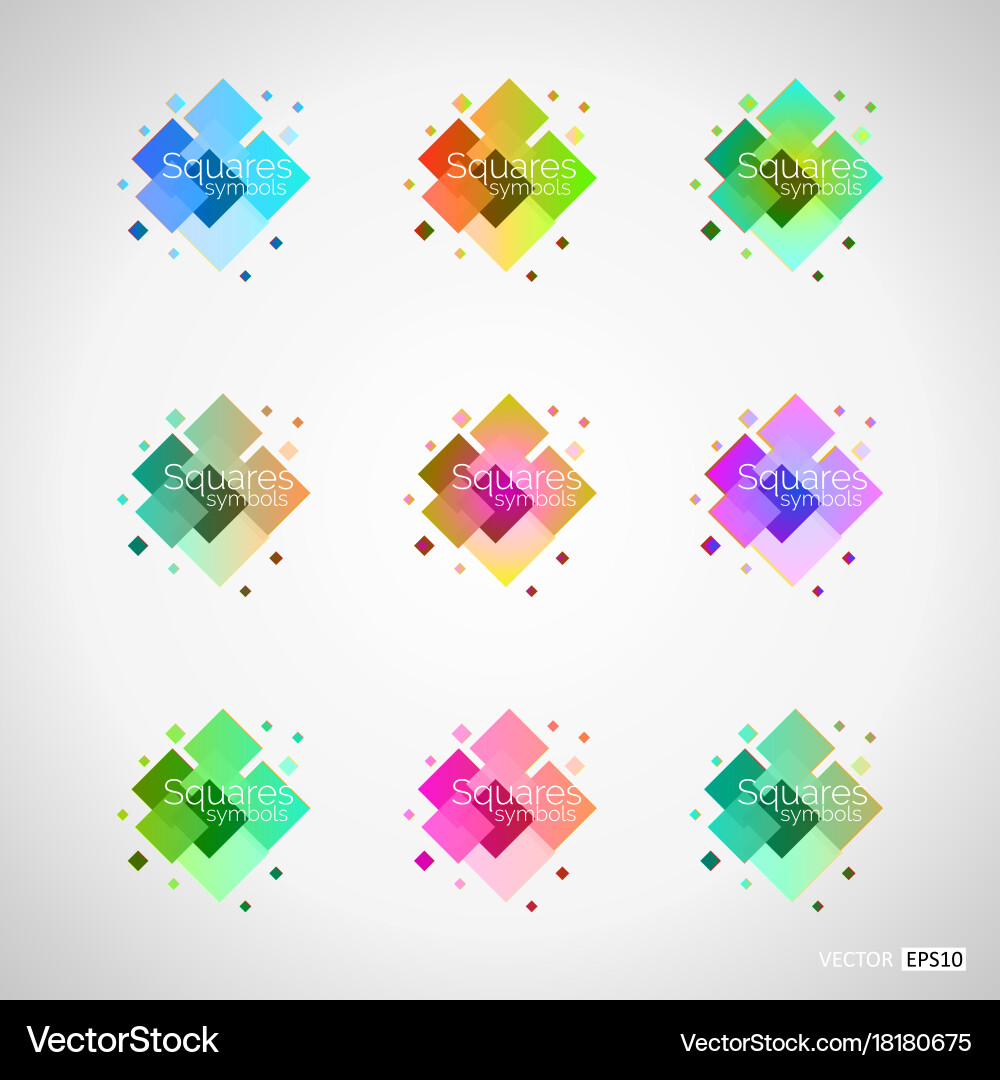 Set of color design elements vector image