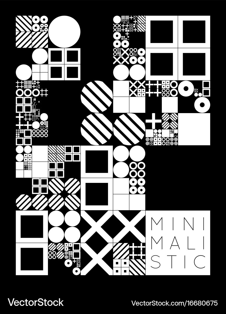 Subdivided grid system with symbols randomly Vector Image