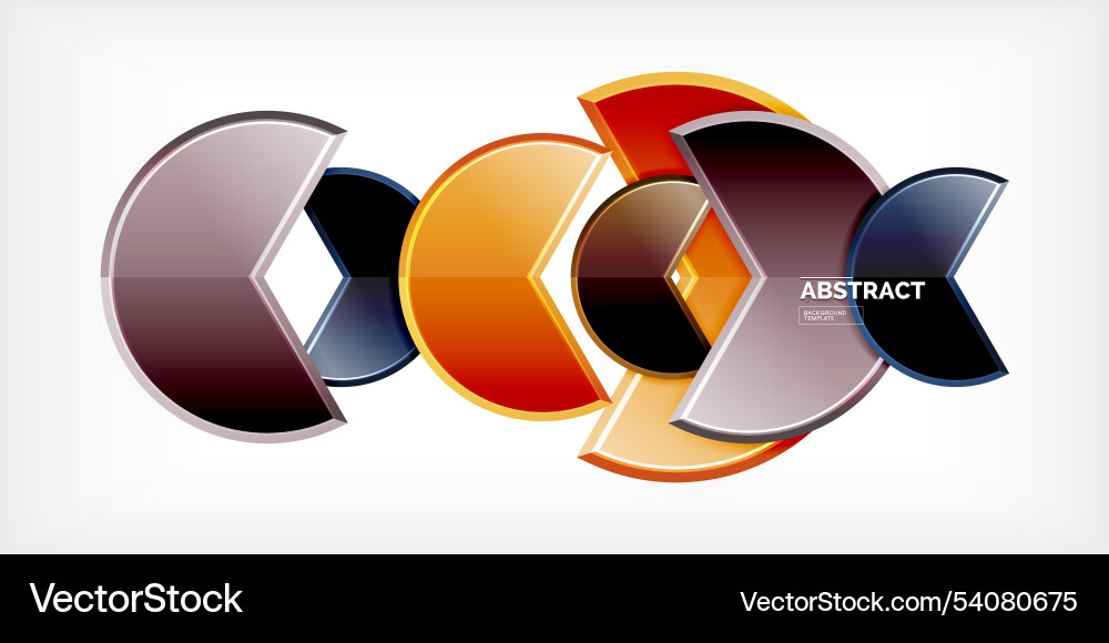 Trendy round shapes with triangular angle design Trendy round shapes with triangular angle design vector image