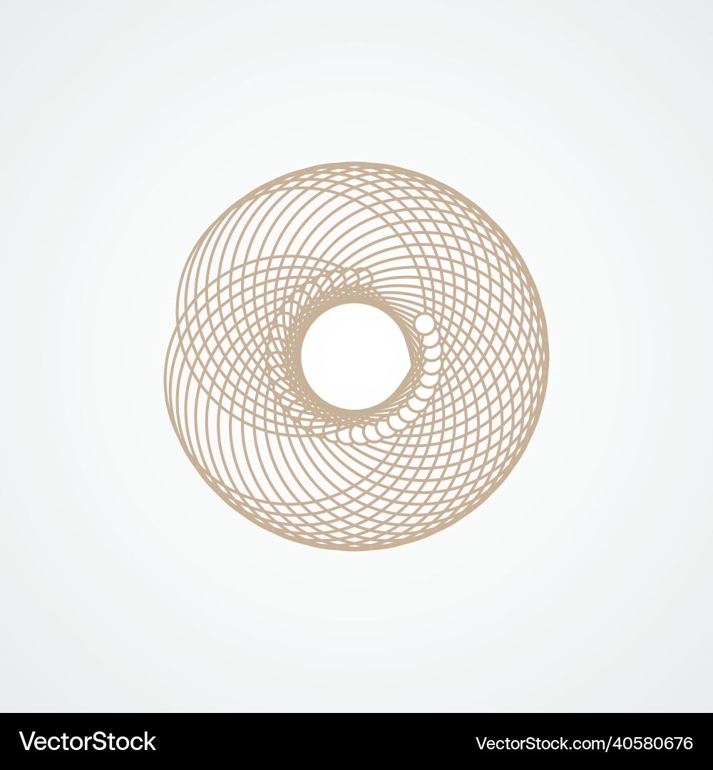 Abstract Twirl Circle Pattern vector image