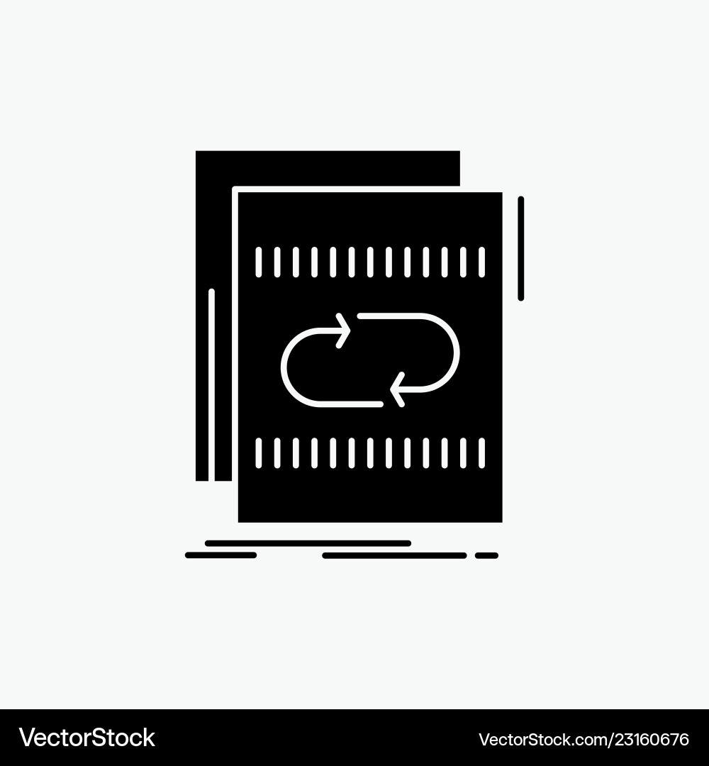 Audio file loop mix sound glyph icon isolated Audio file loop mix sound glyph icon isolated vector image