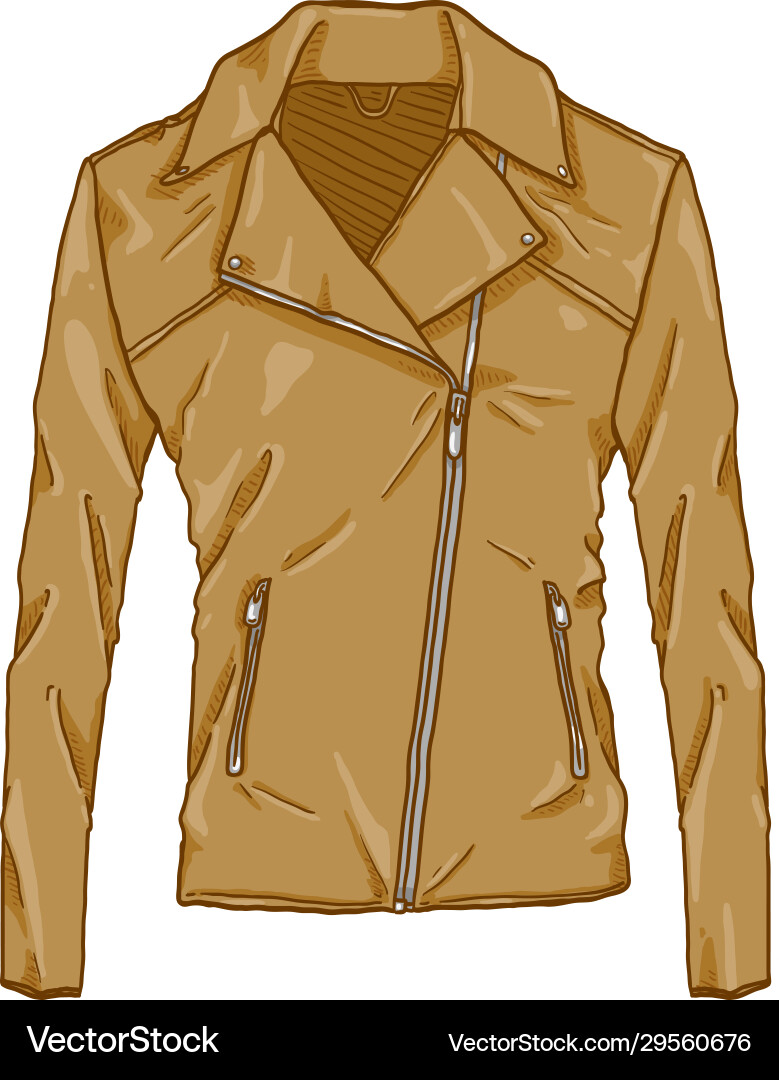 Cartoon women motorcycle leather jacket Royalty Free Vector