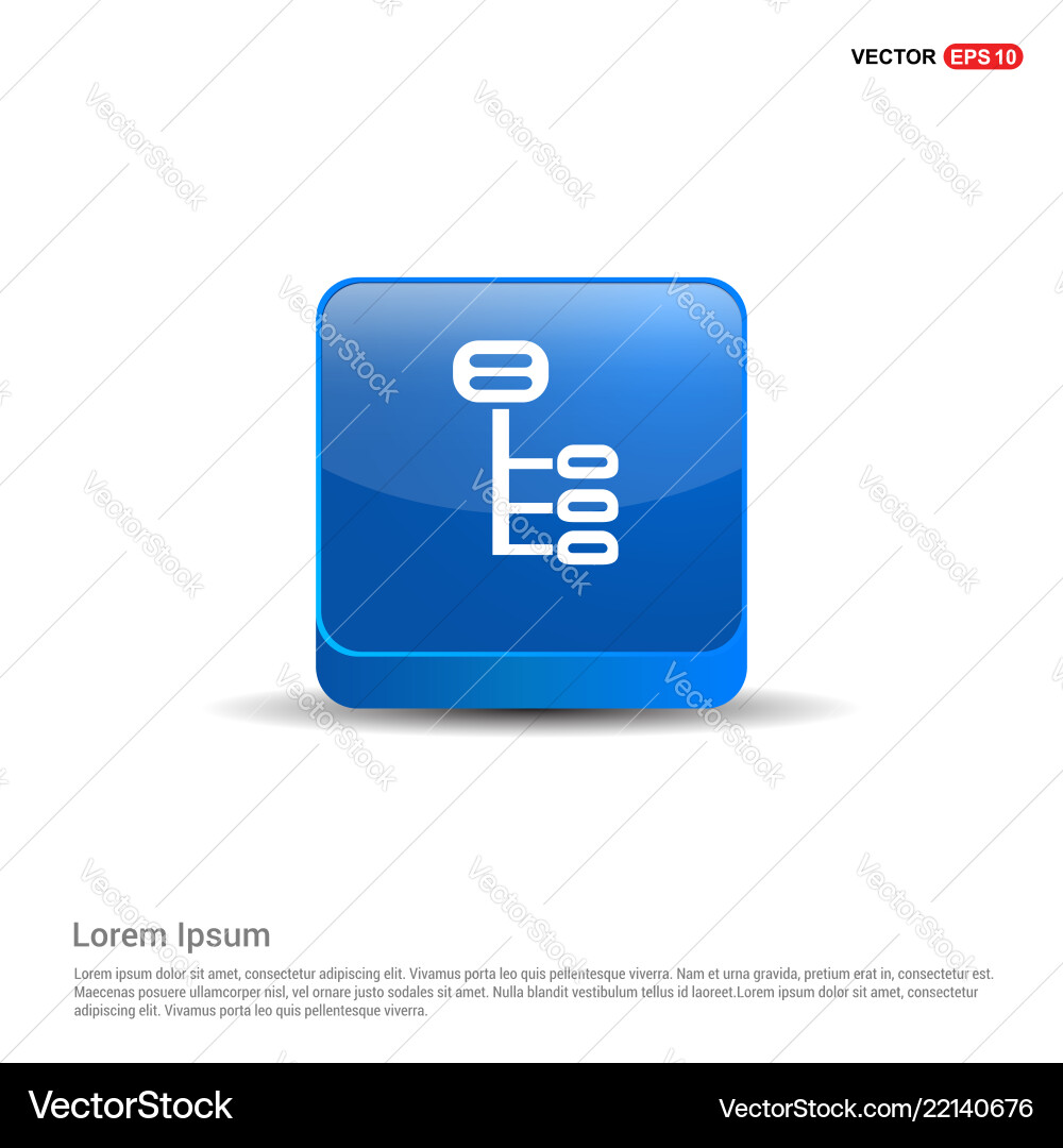 Computer network icon - 3d blue button Vector Image