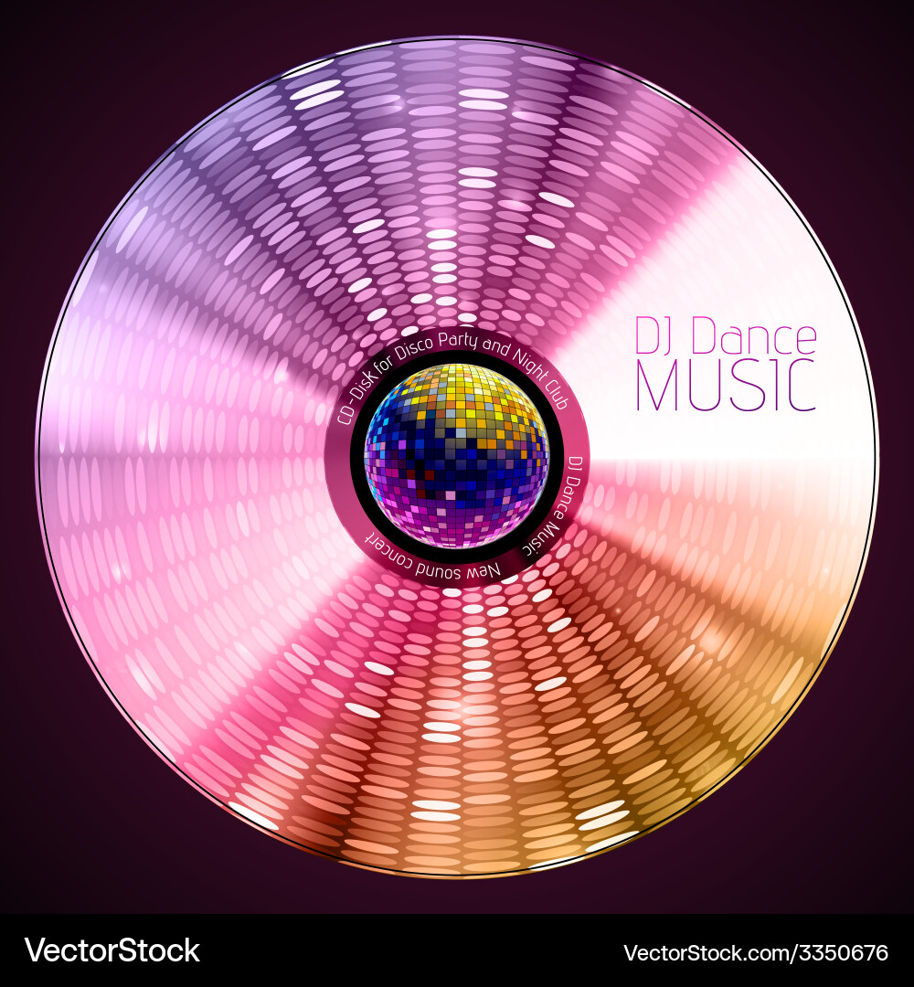 Disco abstract background record or disk vector image