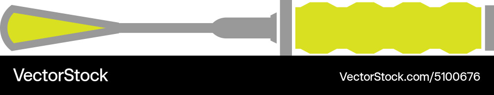 Flat icon of chisel on white background vector image