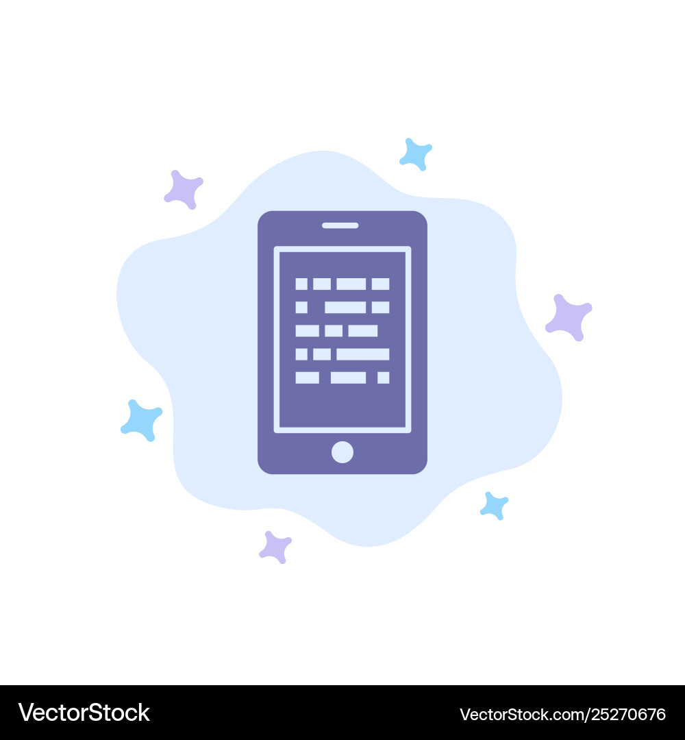 Mobile read data secure e learning blue icon Mobile read data secure e learning blue icon Vector Image
