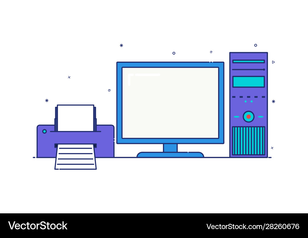 Modern style computer icon Modern style computer icon vector image
