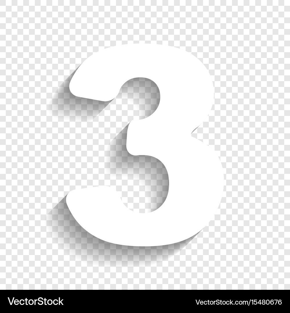 Number 3 sign design template element vector image