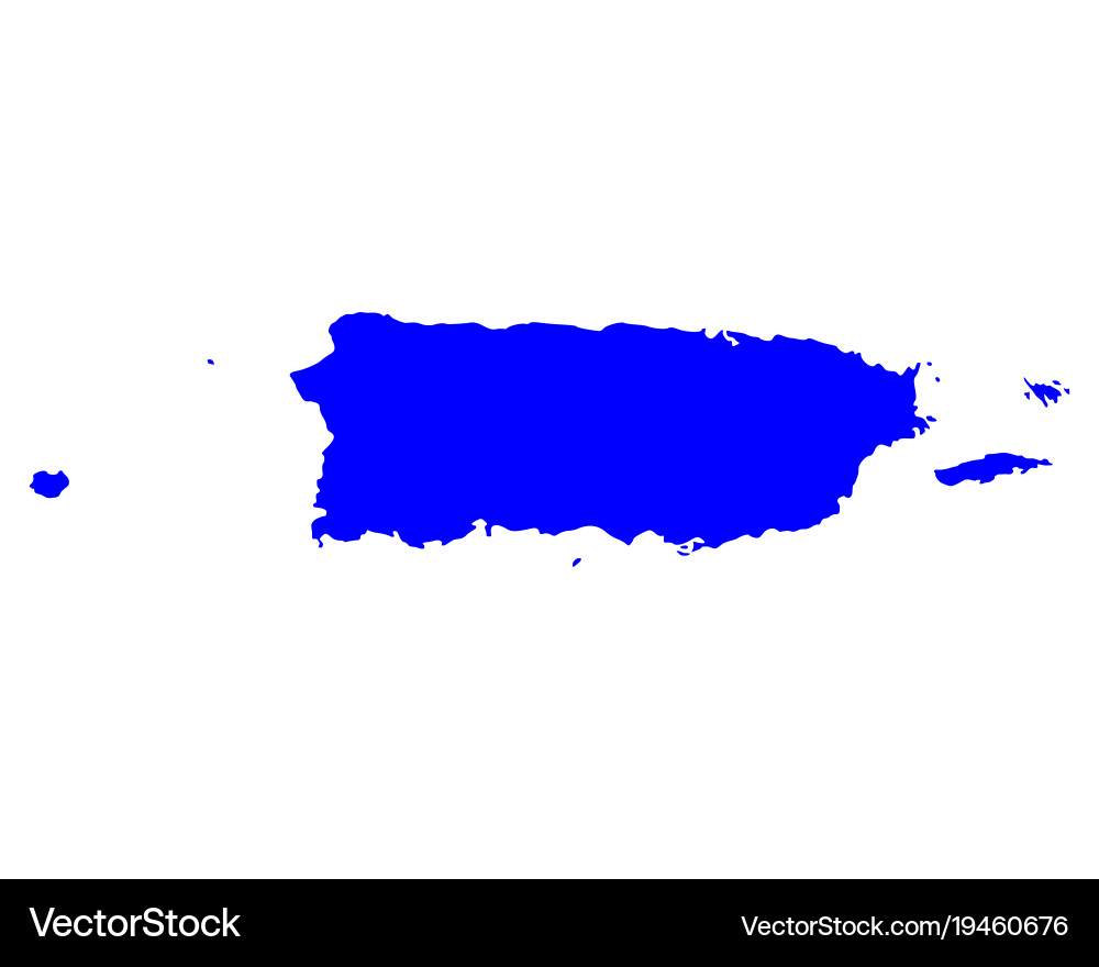 Puerto Rico Island Map vector image