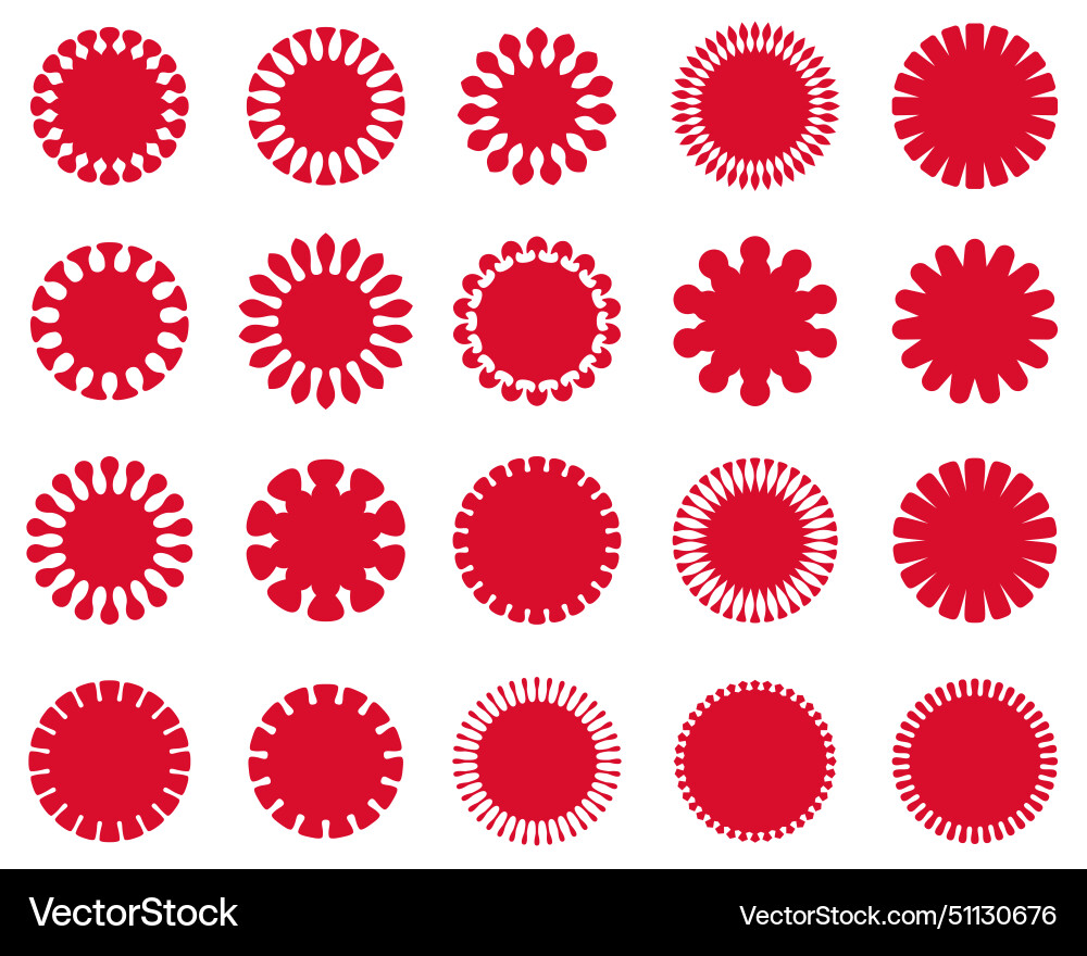 Red abstract circular patterns Vector Image