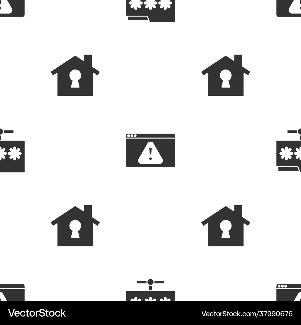 Set folder with password browser exclamation mark Set folder with password browser exclamation mark vector image