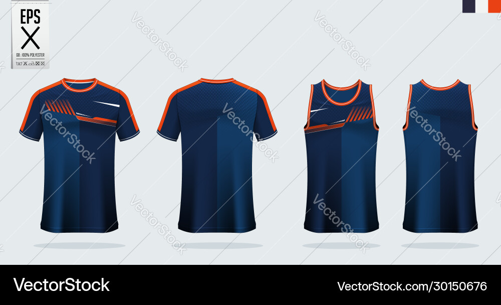 T-Shirt Sport Mockup Template Design für Fußball T-Shirt Sport Mockup Template Design für Fußball vektorbild