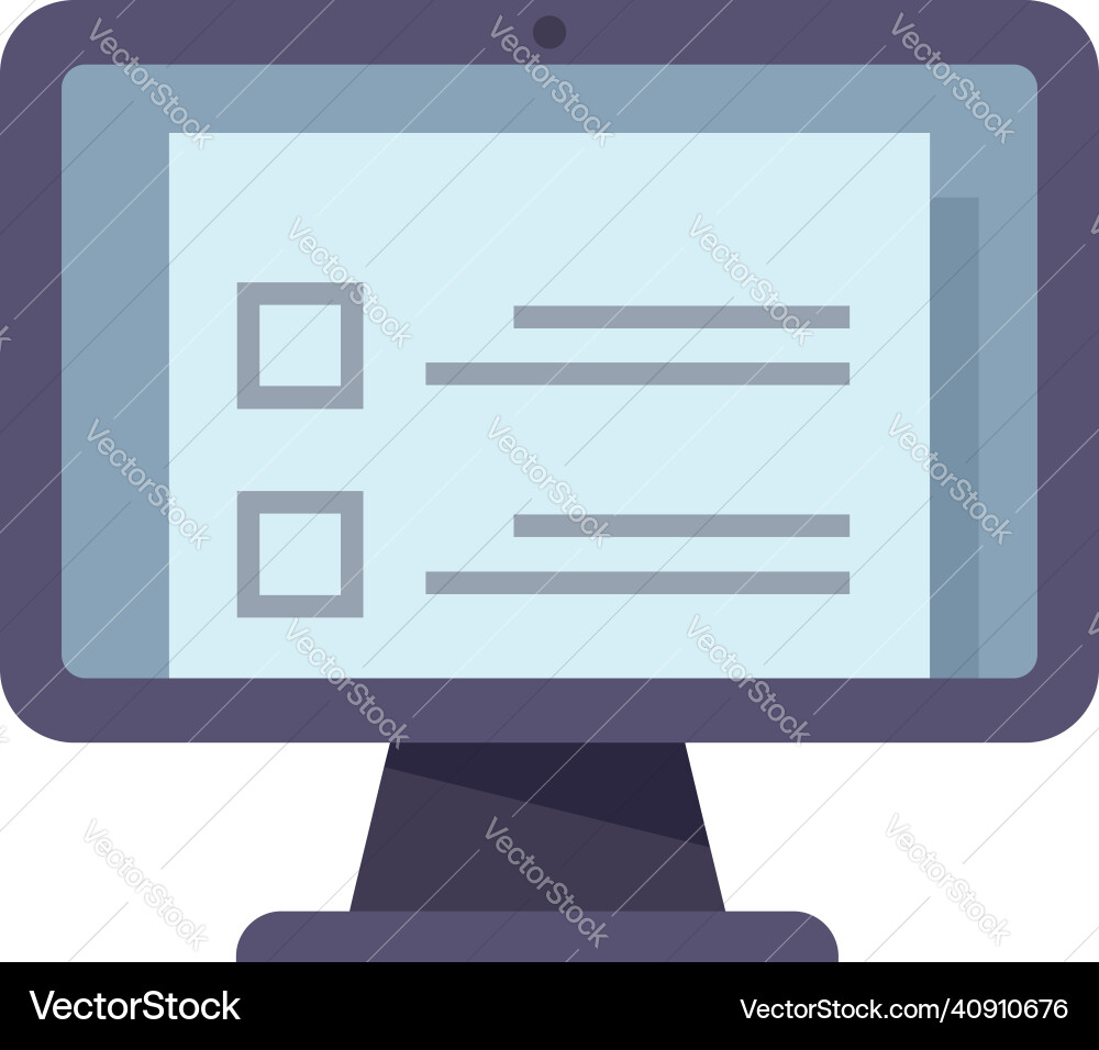 To-do list computer icon flat isolated To-do list computer icon flat isolated vector image