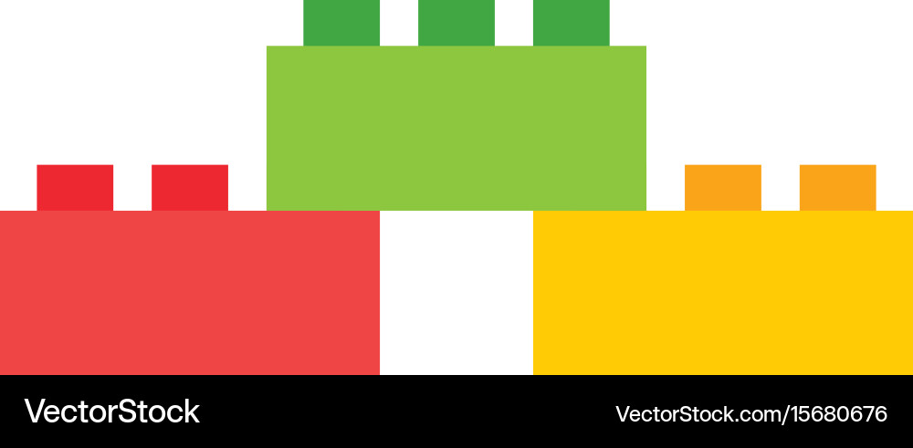 Toy blocks structure icon Royalty Free Vector Image
