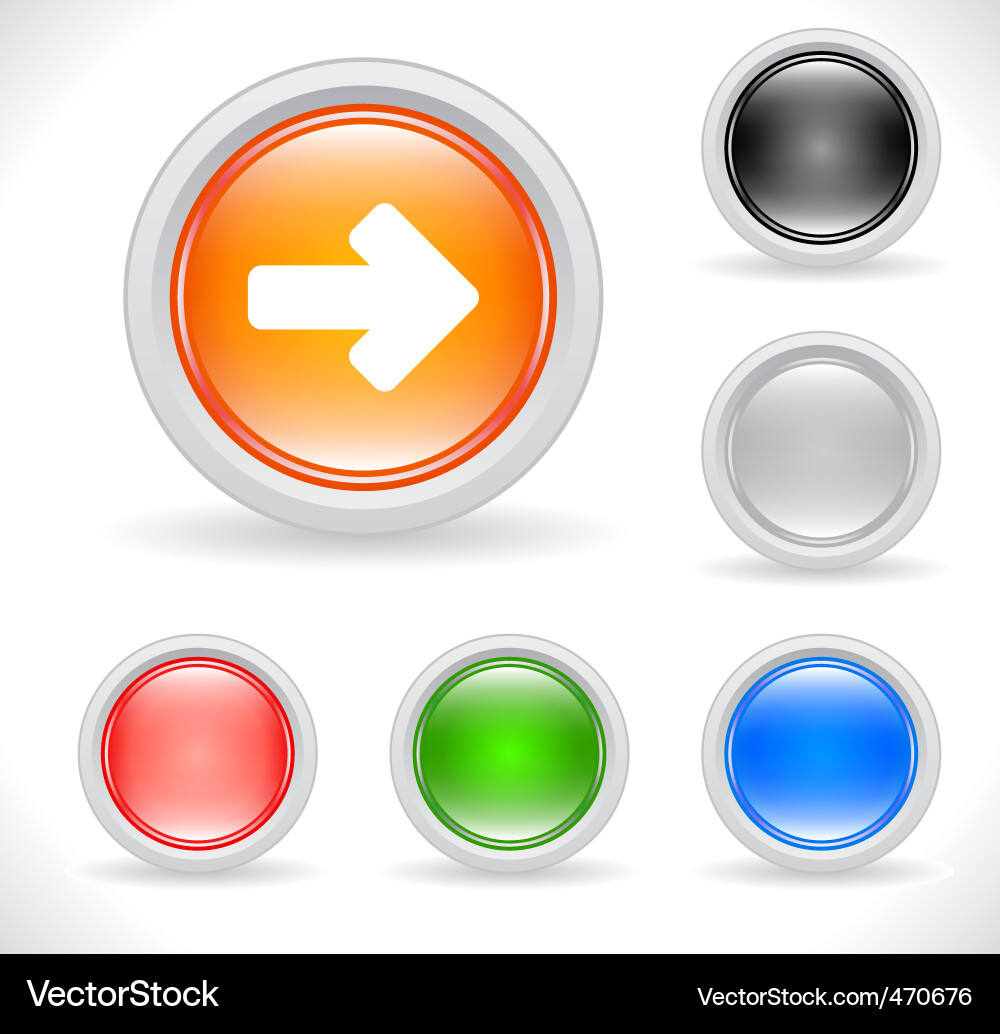 Website Icon Set - Buttons & Navigation vector image