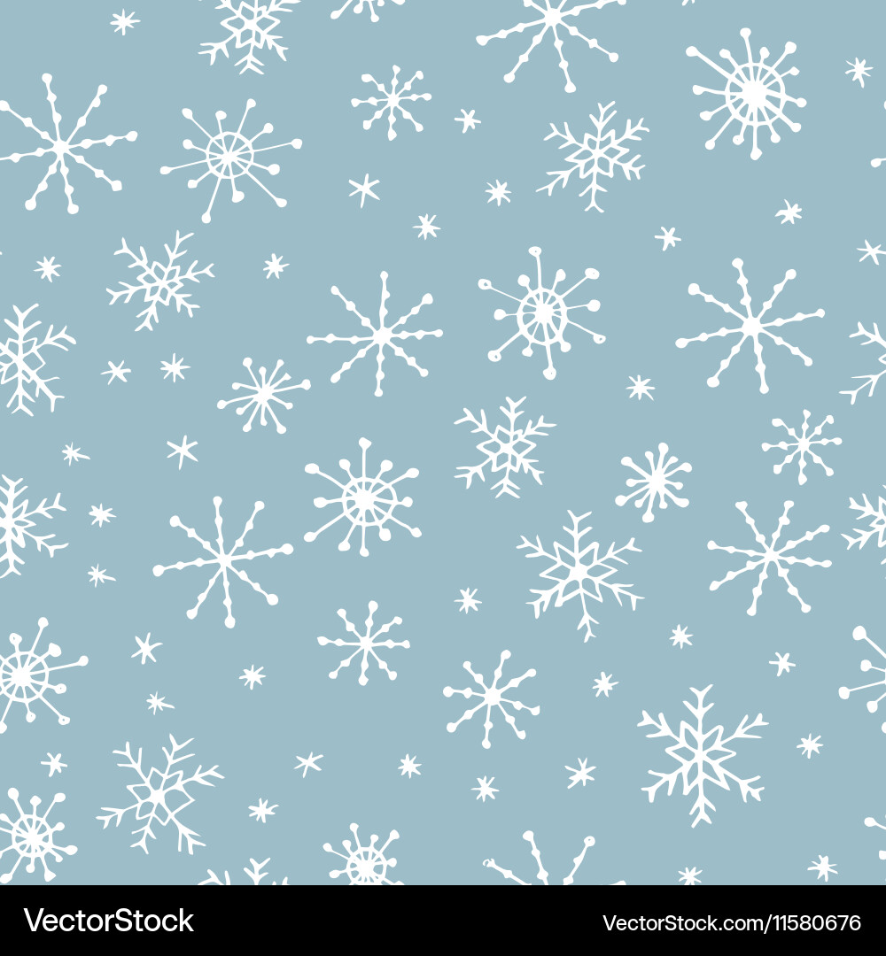 Winter Snowflake Pattern vector image