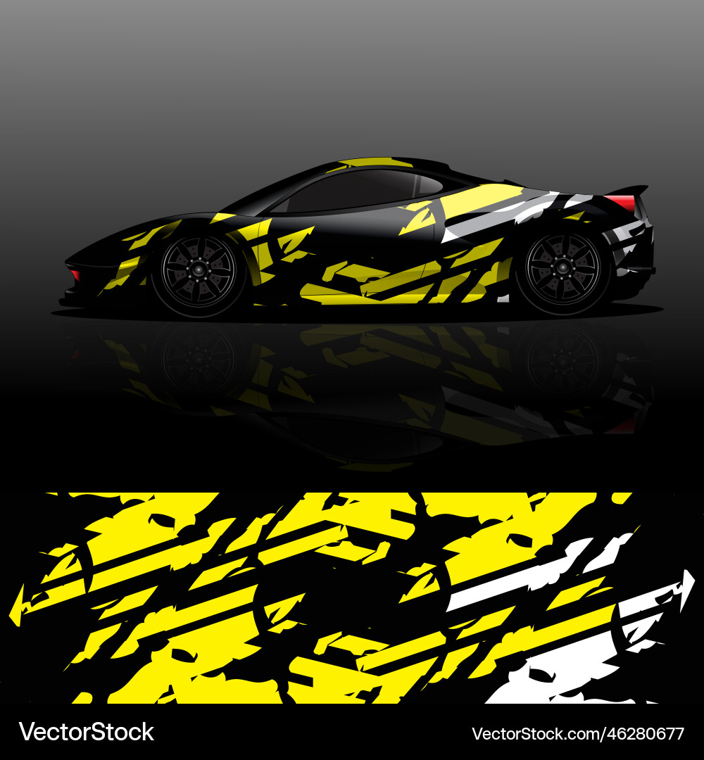 Abstract Car Wrap Patterns Vector Image