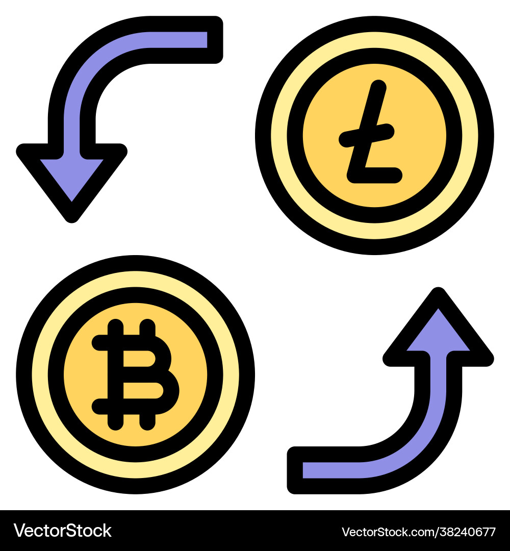 Bitcoin exchange icon cryptocurrency related – Royalty-Free Vector |  VectorStock