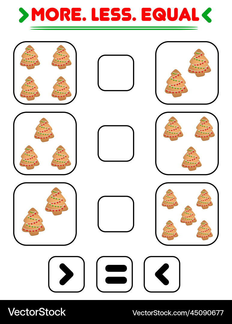 Compare the number of ginger tree write sign Compare the number of ginger tree write sign vector image