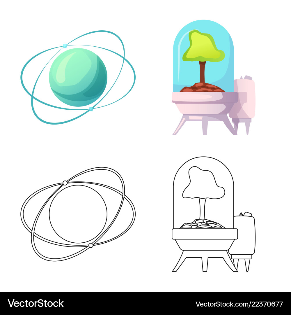 Design of mars and space symbol set Design of mars and space symbol set vector image
