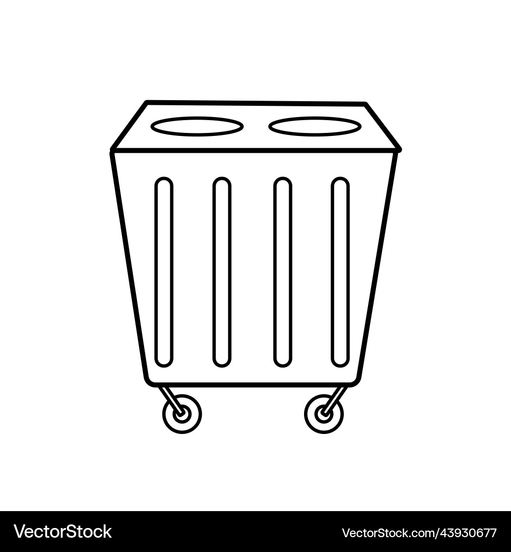 Garbage can and container vector image