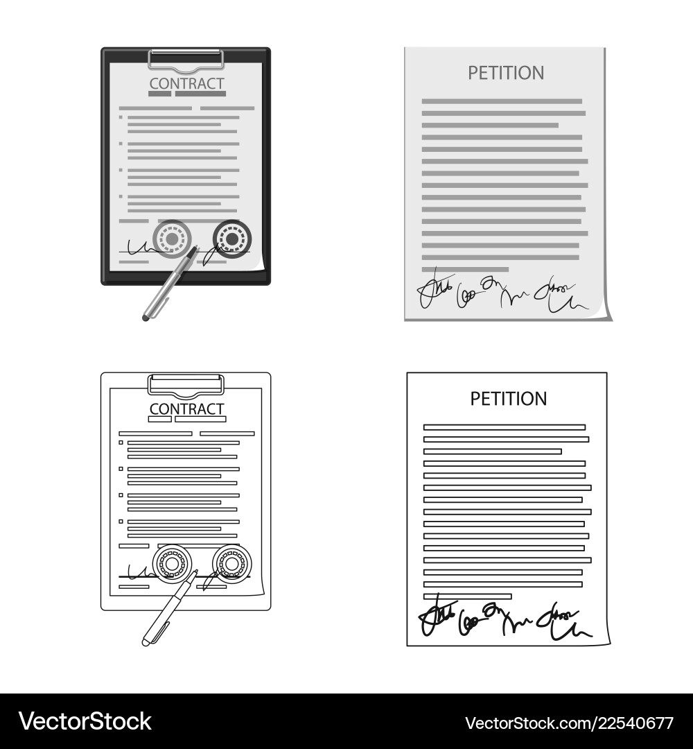 Isolated object of form and document symbol set Vector Image