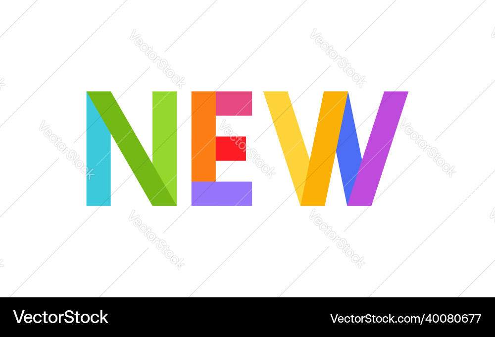 New text label flat font color New text label flat font color vector image