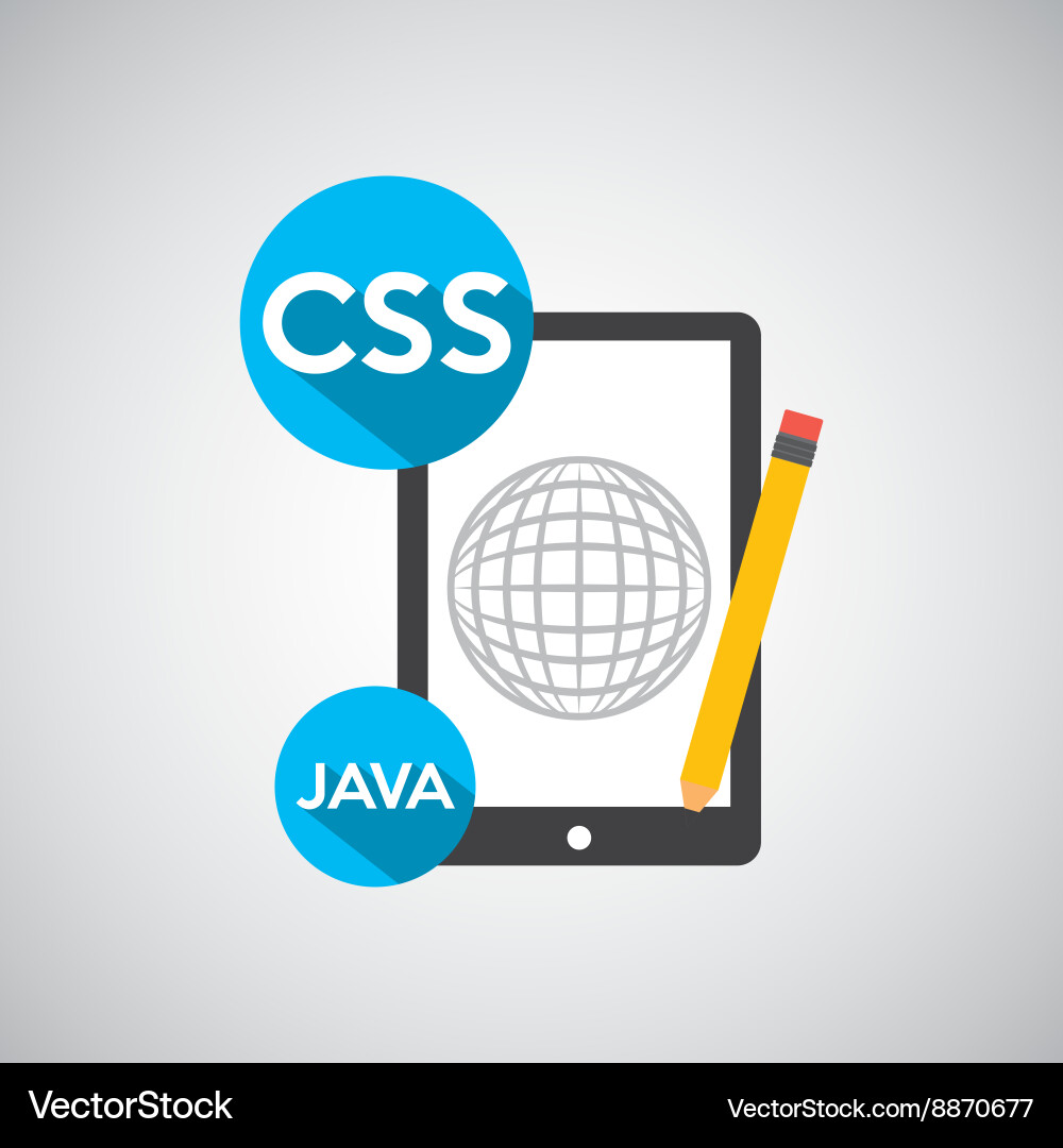Programming language design vector image