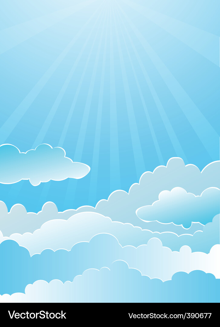 Sky Clouds Hintergrund Vektorbild