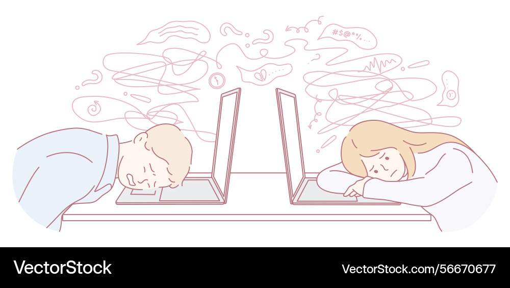 Understanding exhaustion and overload Understanding exhaustion and overload Vector Image