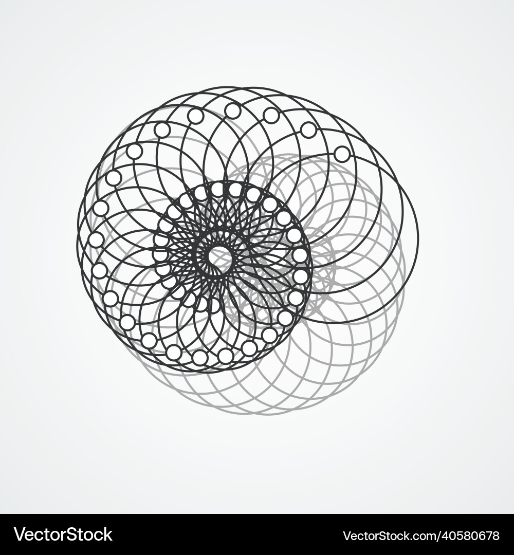 Abstract Circular Twirl - Modern Tech Pattern vector image