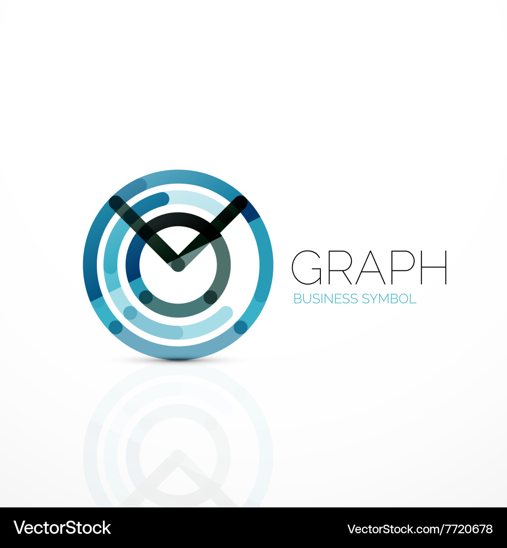 Abstract logo idea linear chart or graph Vector Image