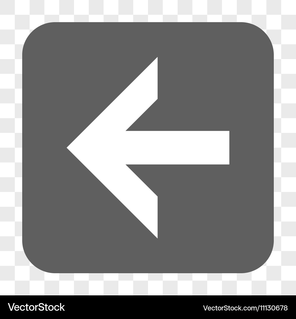 Arrow left rounded square button vector image